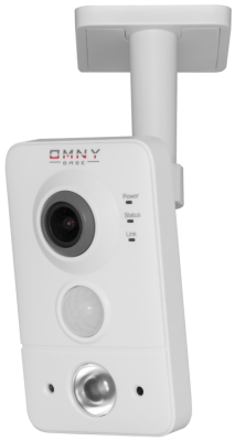 IP камера видеонаблюдения OMNY серия BASE miniCUBE W: офисная 1.3 Мп, Wi-Fi, PoE, 12 В, микрофон, динамик, блок питания в комплекте