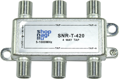 Ответвитель абонентский SNR-T-610, на 6 отводов, вносимое затухание IN-TAP 10dB.