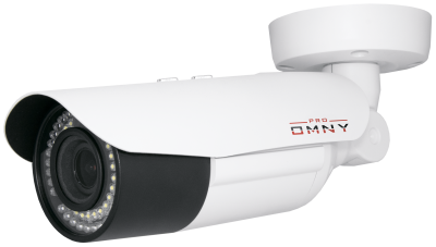 Проектная уличная IP камера видеонаблюдения OMNY 2000 PRO  4Мп/25кс, H.265,  управл. IR, моториз.объектив 2.8-12мм, PoE, с кронштейном.