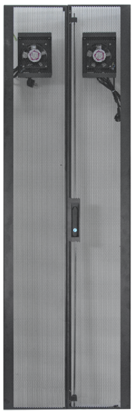 Дверь перфорированная для шкафов Metal Box  42U, ширина 600мм, с вентиляторами