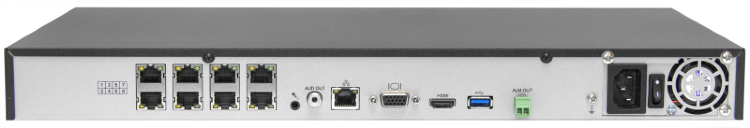 IP Видеорегистратор OMNY NVR 8/2 POE до 8x 2Мп/25кс, 80Mbits, 2HDD, 8 POE