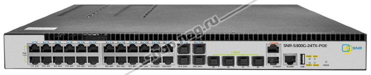 Управляемый POE коммутатор уровня 3 SNR-S300G-24TX-POE без блоков питания