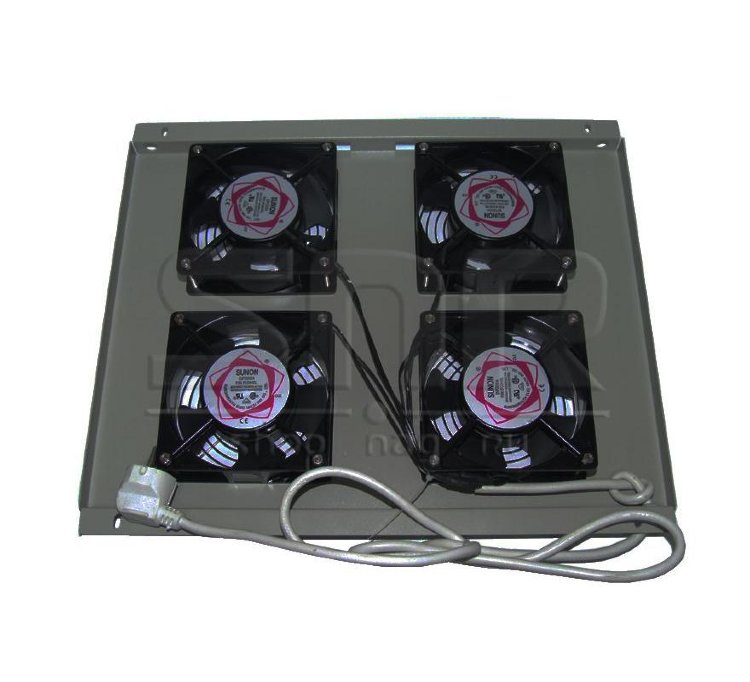 Блок вентиляторов для шкафов TFC глубиной 600мм, 4 вентилятора, черный