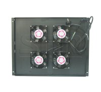 Блок вентиляторов для шкафов TFC глубиной 960мм, 4 вентилятора, черный